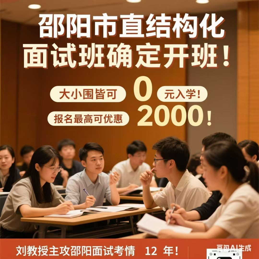 邵陽夢想公考市直結(jié)構(gòu)化面試班確定開班！大小圍皆可0元入學(xué)！
